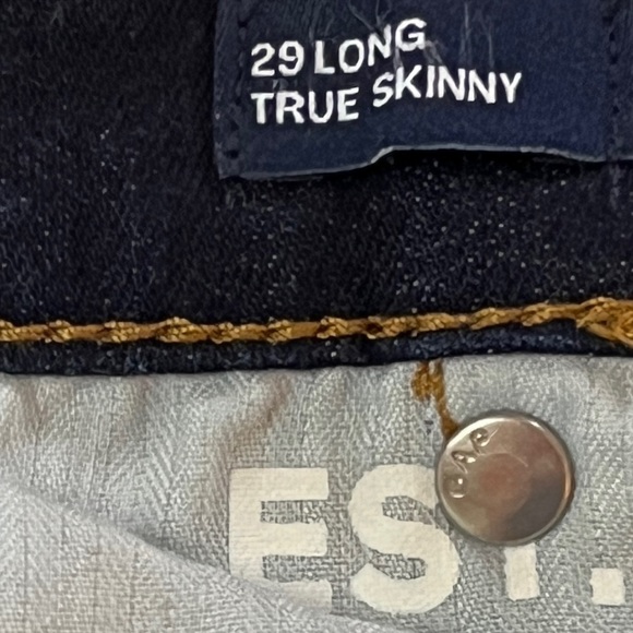 GAP⎮True Skinny⎮Dark Wash⎮29 long⎮like-new - Picture 4 of 12